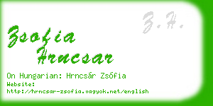 zsofia hrncsar business card